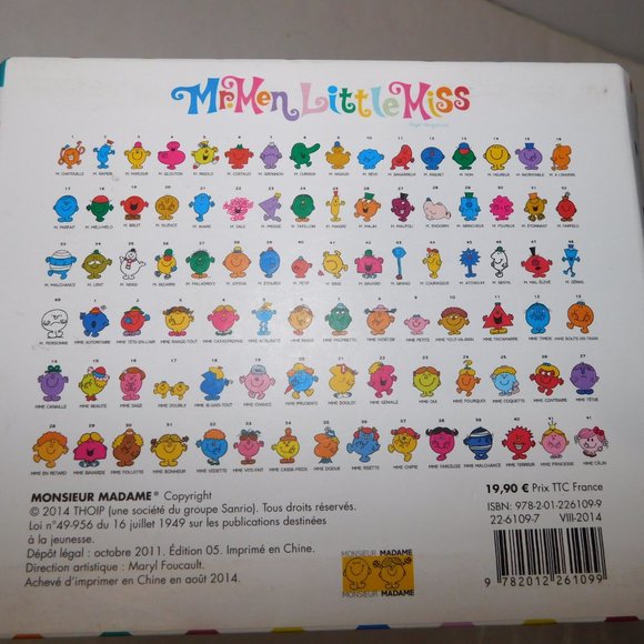 2014 Mr Men Little Miss Books CARRY CASE  THOIP FRENCH Francais edition - Picture 9 of 9